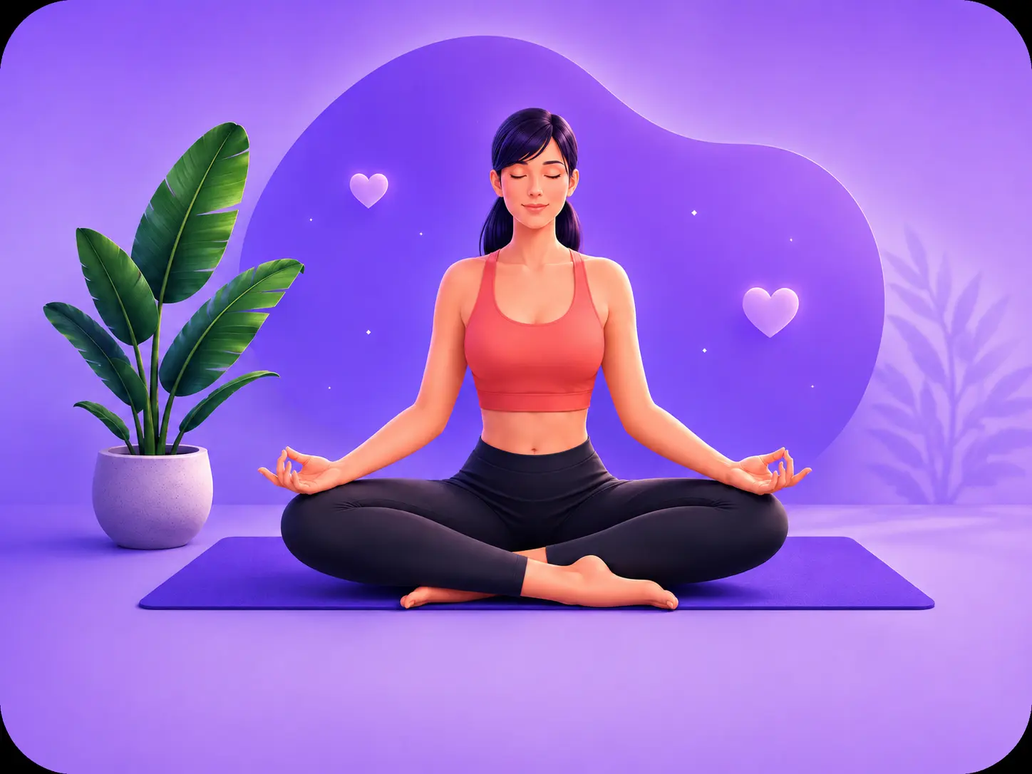 Private yoga practice with focused guidance